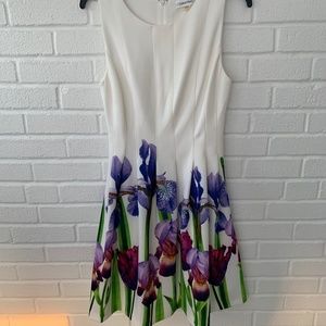Calvin Klein Purple Floral Dress